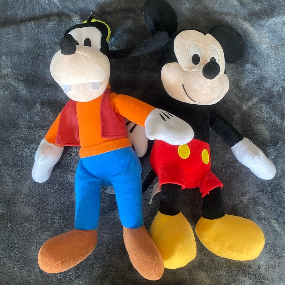 Disney Mickey Mouse and Goofy 14” plush